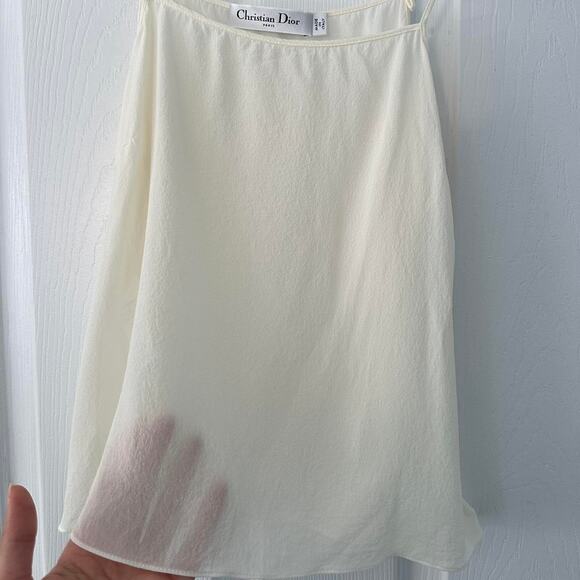 Vintage cream 100 silk christian - Picture 2 of 7